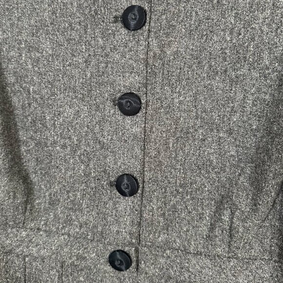 Vintage Marc Jacobs Light Grey Wool Blend Wiggle Dress Sz 4 Retro Preppy - Picture 4 of 12